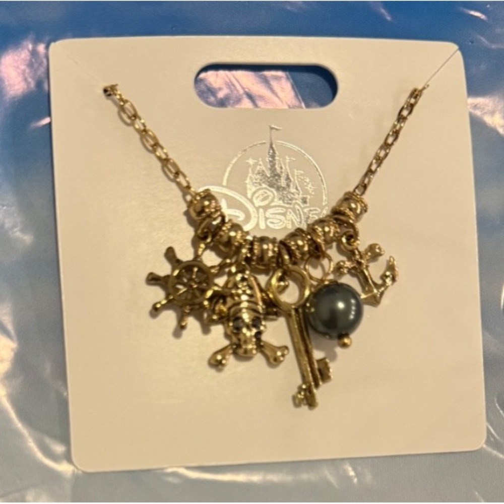 2026 Disney Parks Pirates of the Caribbean Necklace Skull Pirate